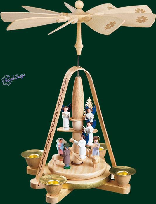 Pyramide Engeltreppe mit Christi Geburt  28 cm