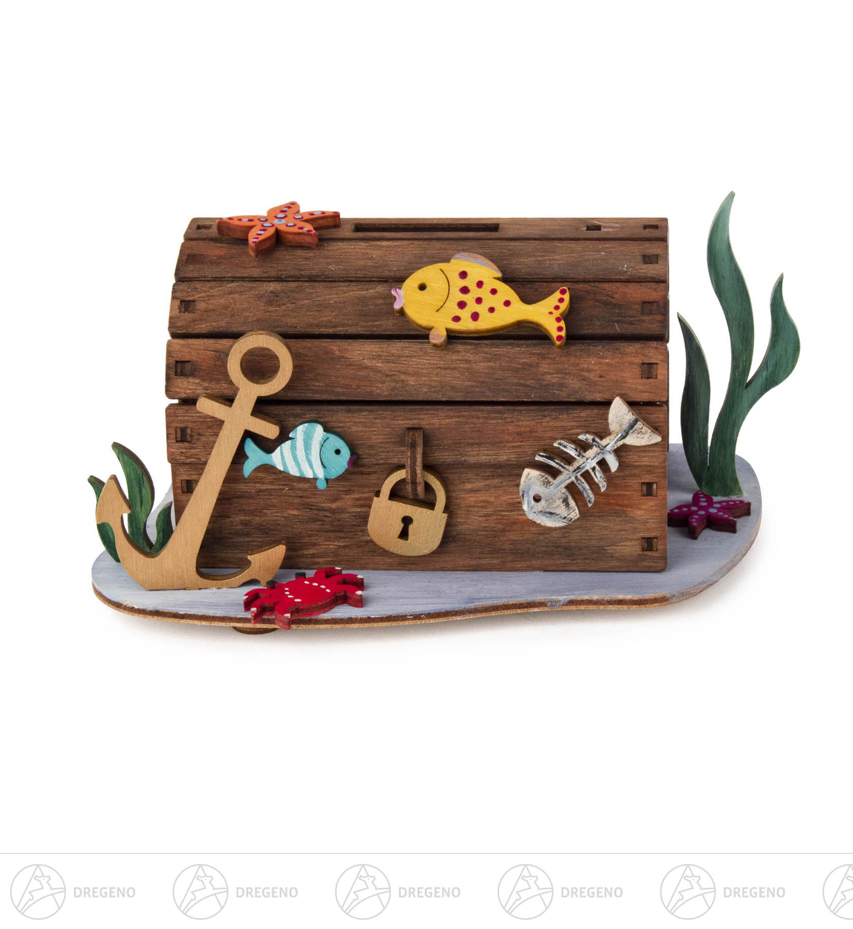 Bastelset Spardose Schatztruhe 10x14cm