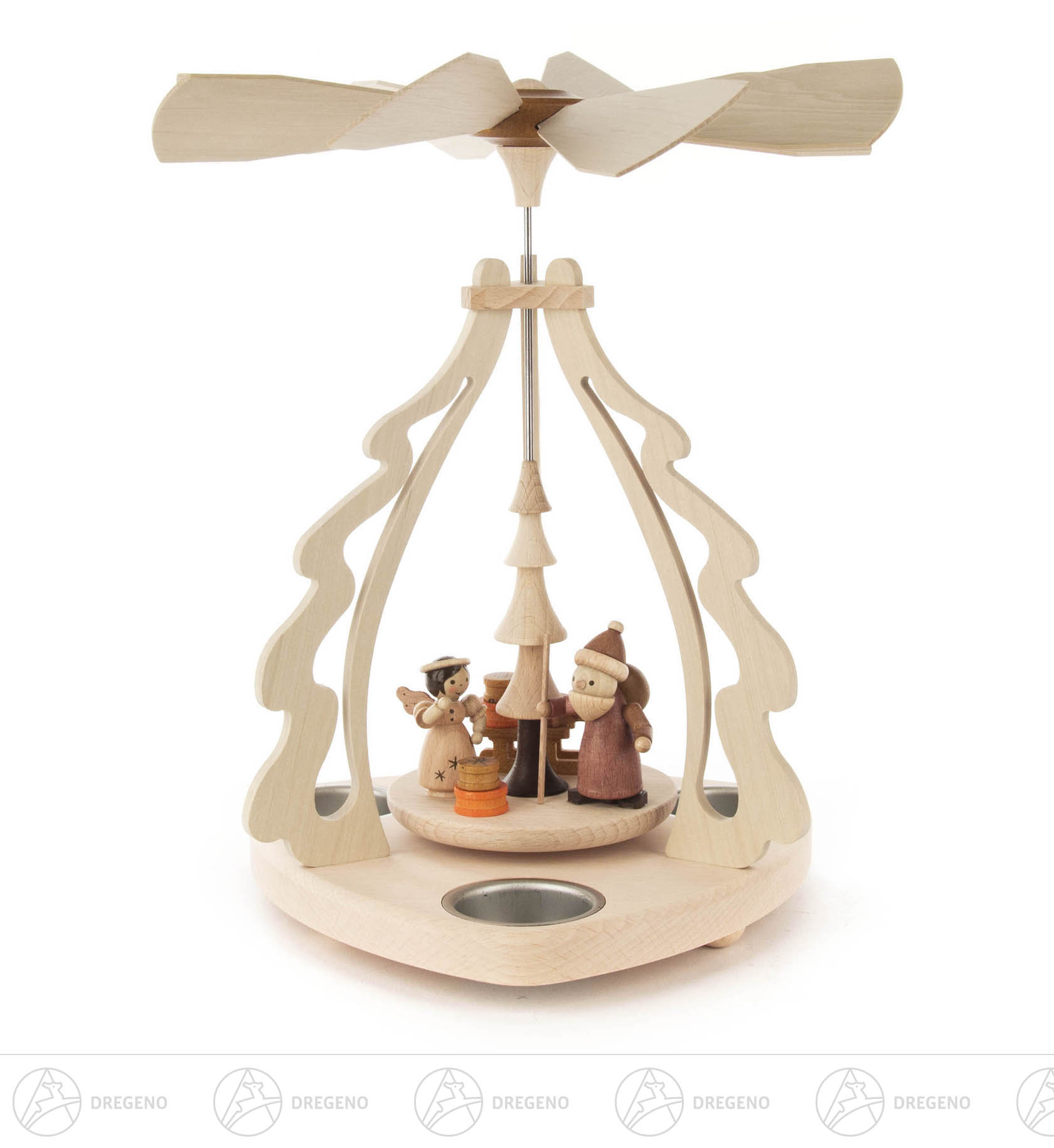 Pyramide Bescherung,  für Teelichte