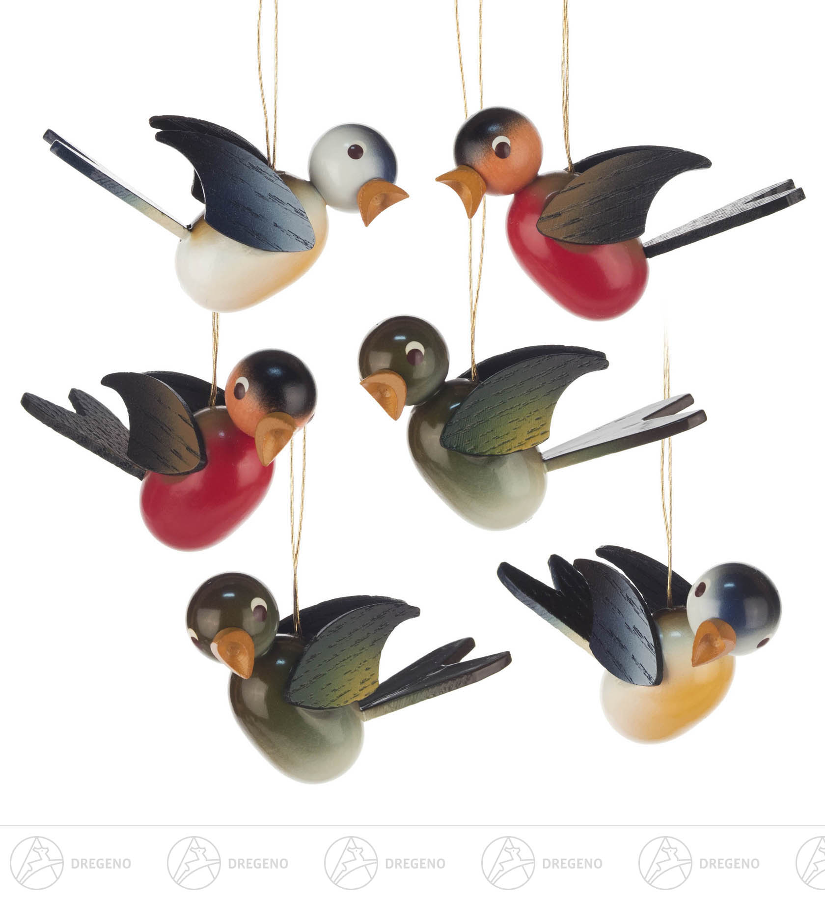 Behang Vögel farbig (6) 4cm