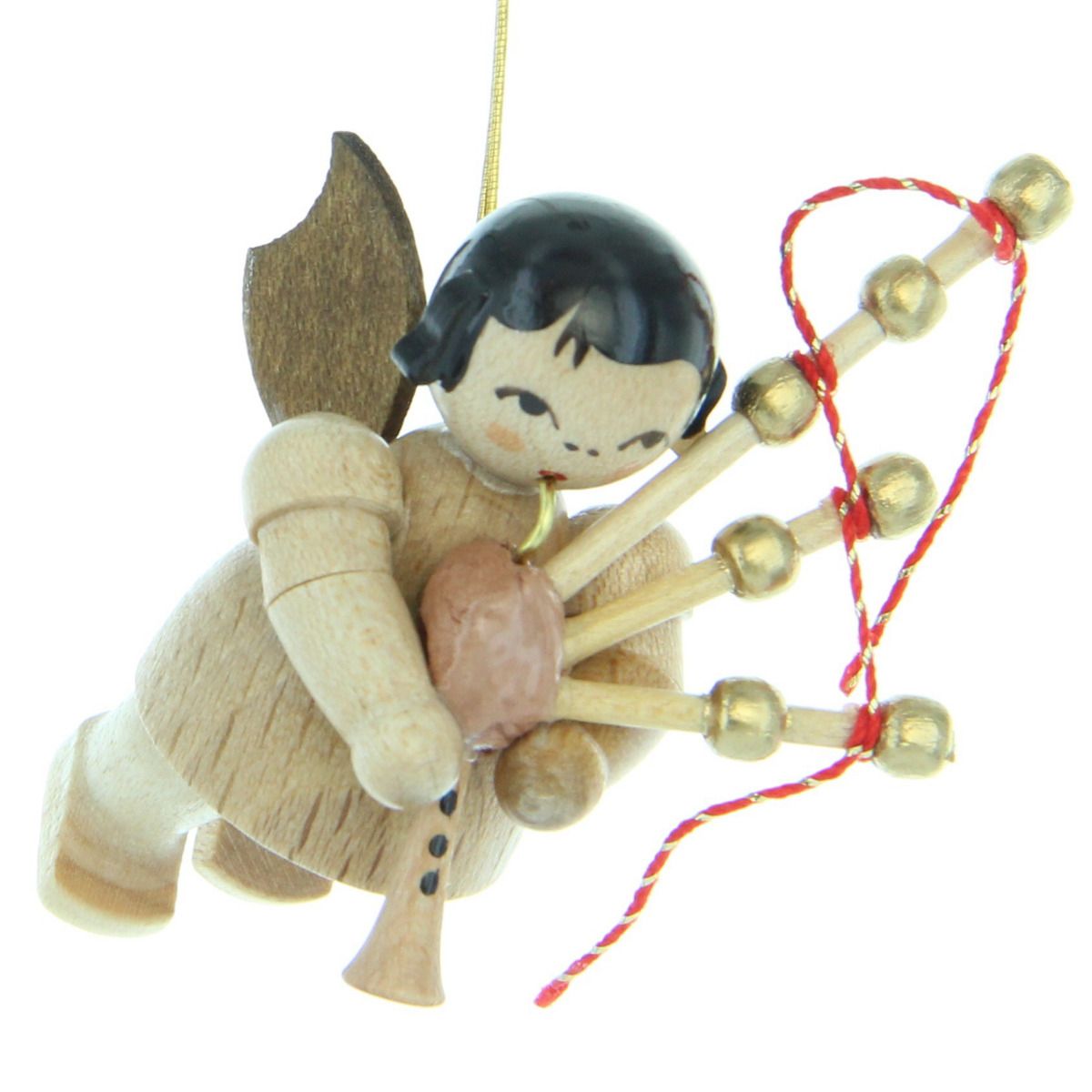 Schwebeengel mit Dudelsack, natur