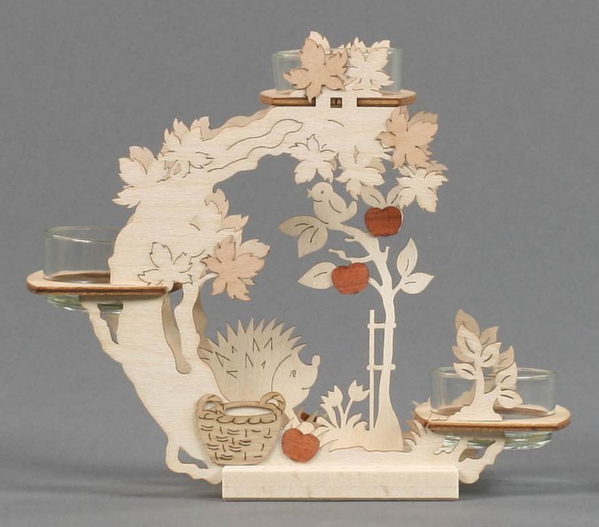 Teelichtkranz Herbstmotiv