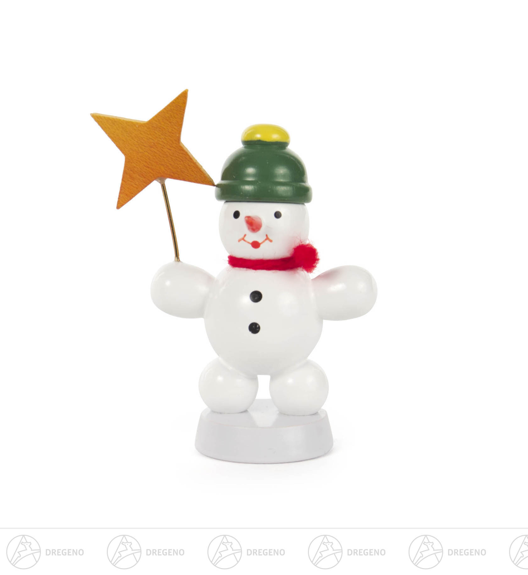 Schneemann mit großem Stern 6cm