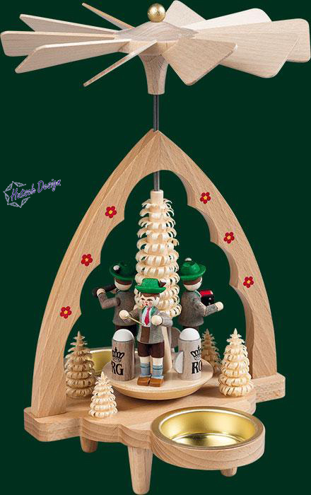 Teelichtpyramide Bayerntrio 20 cm Teelichtpyramide Bayerntrio 20 cm