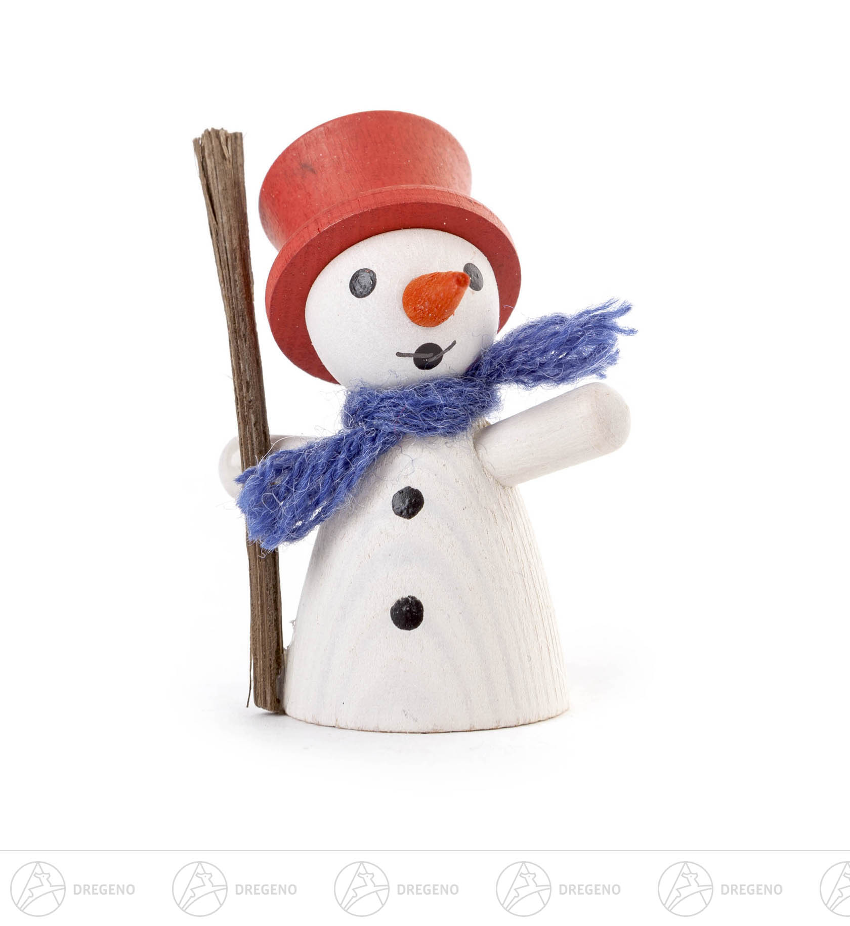 Schneemann mit rotem Zylinder 5cm