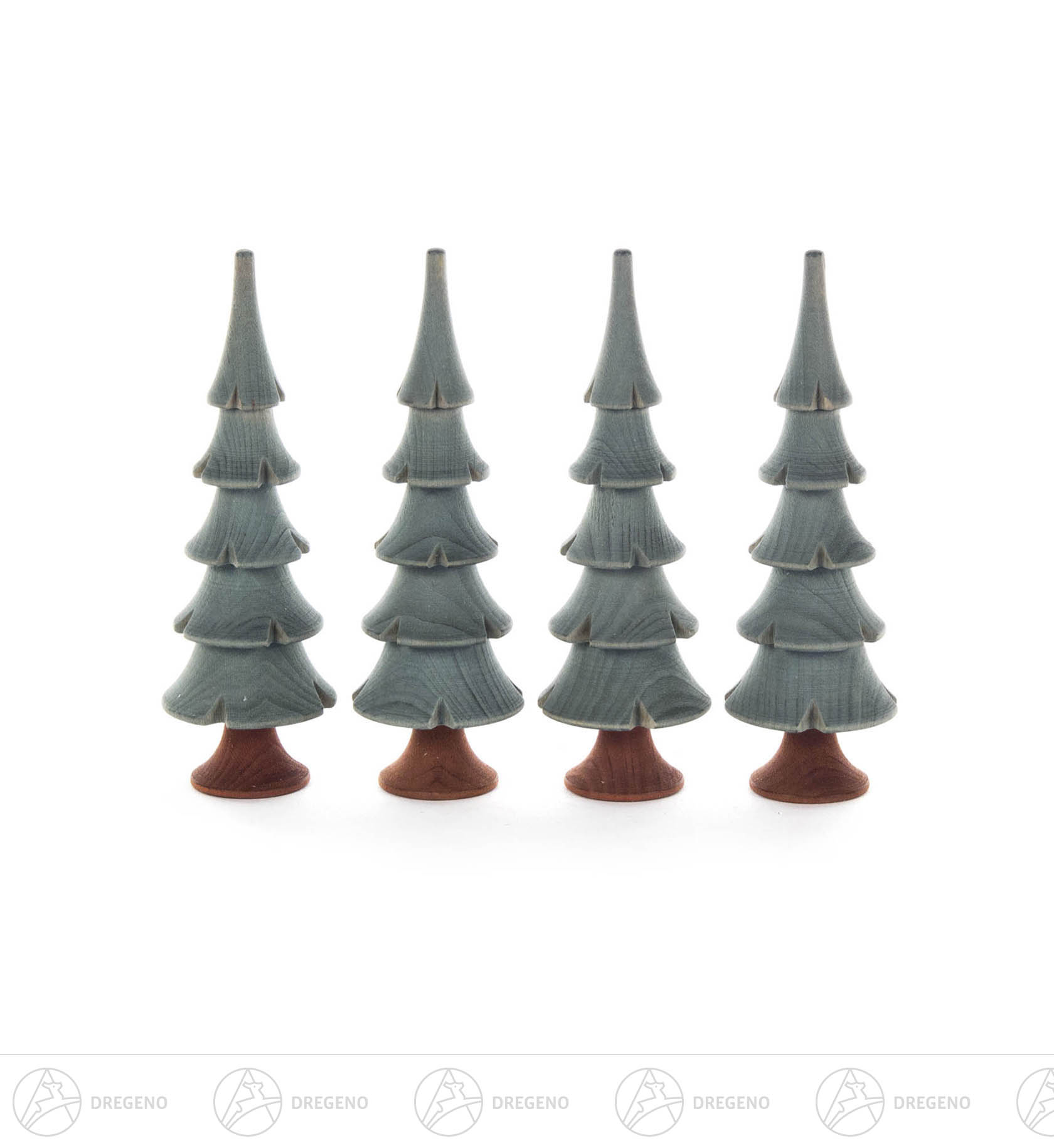 Massivholzbäume grün, 11cm (4)